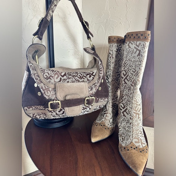 SOLD!! 🏆GIANFRANCO FERRE VINTAGE Excellent Used Condition Boots & Bag BUNDLE! 🔥 - Picture 1 of 16